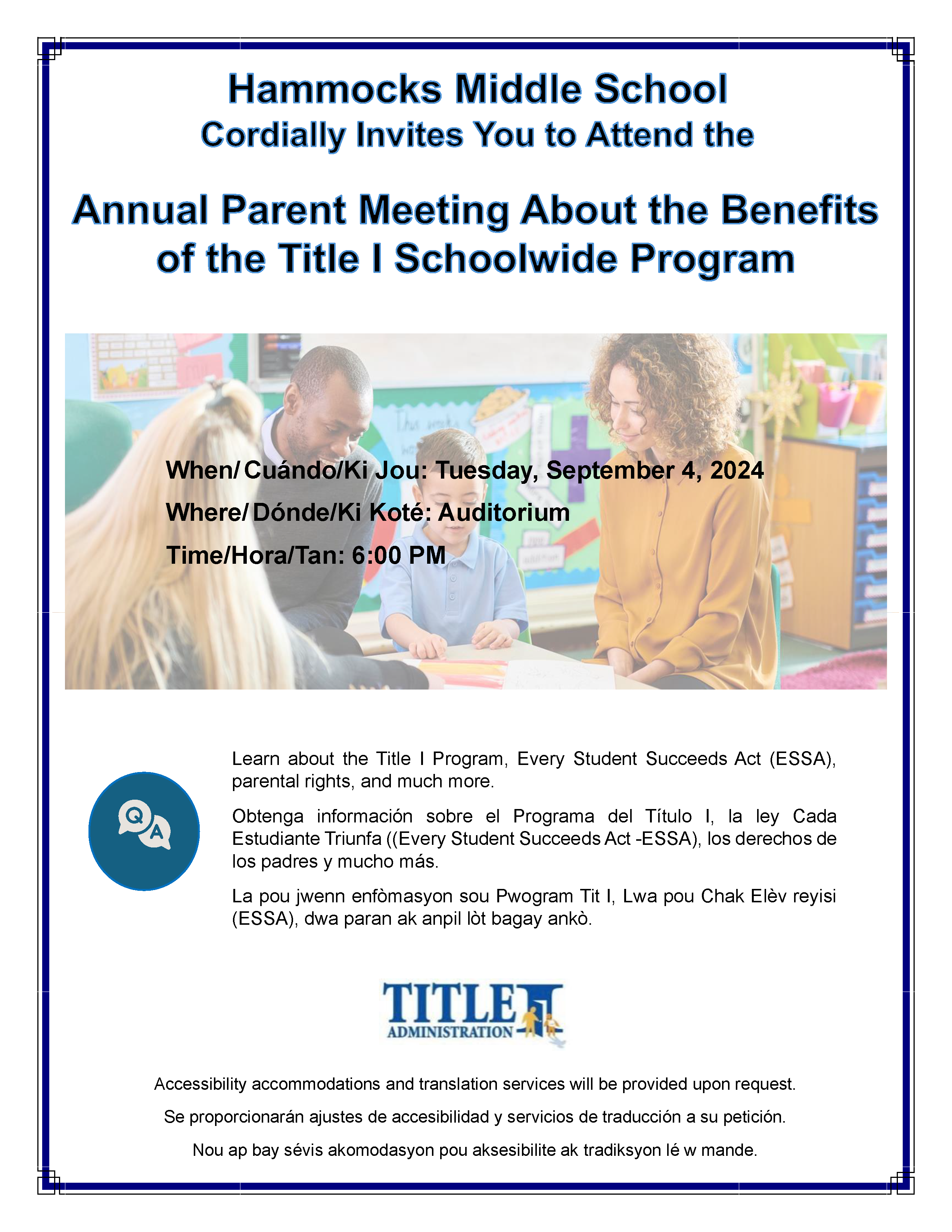 Title I Annual Parent Meeting